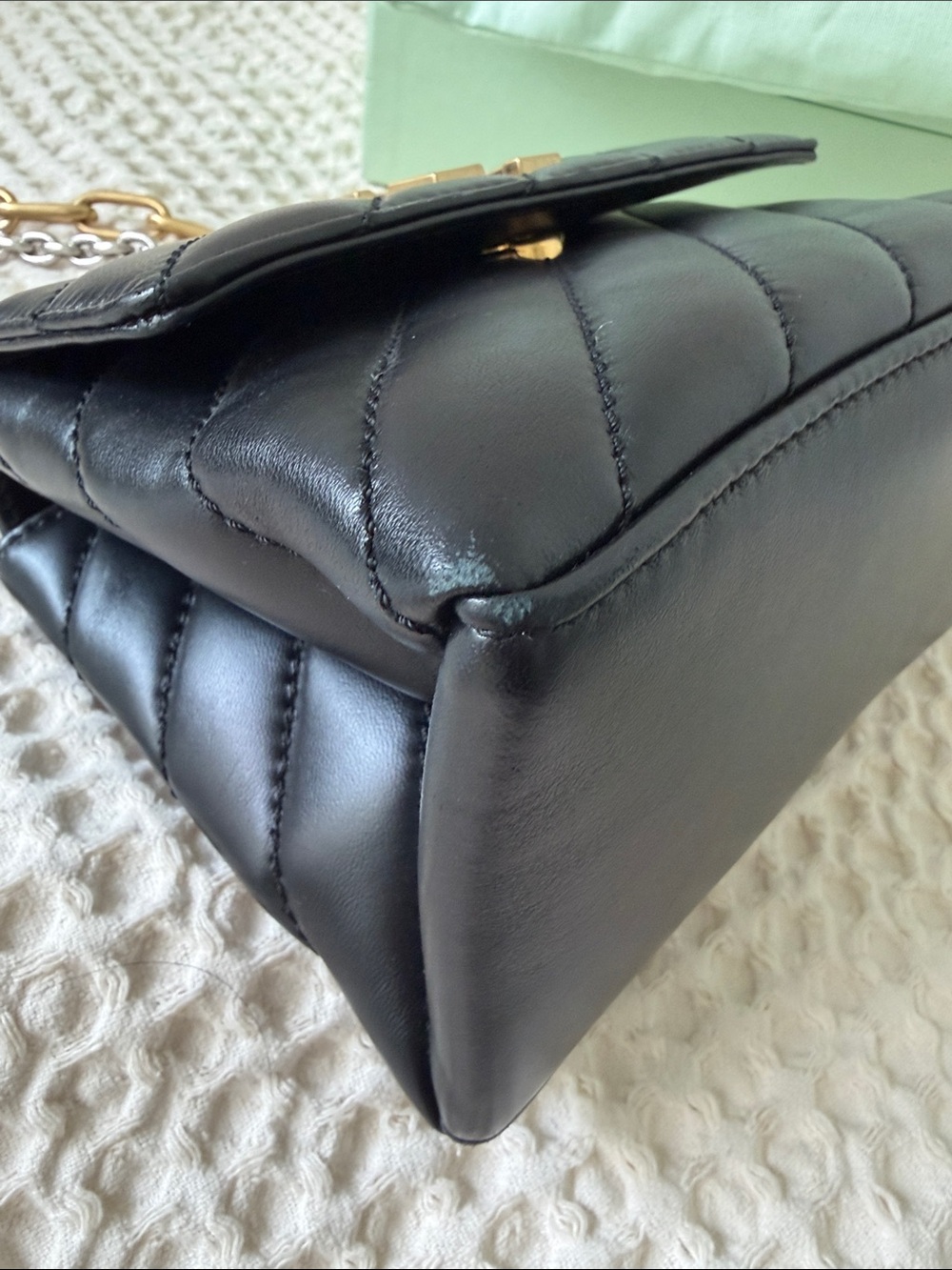 Off-White Jackhammer 19 Black Quilted Leather Handbag - Picture 3 of 16